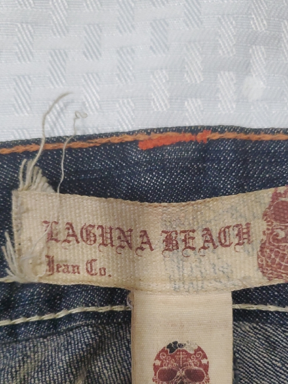 Y2k Laguna B Men's Straight leg  Jeans with Yellow Large Pocket  Detail - Picture 9 of 16